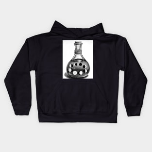 Gaia mother earth black and white bottle - moon phases Kids Hoodie